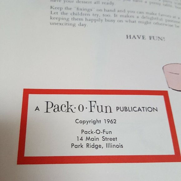 1962 Pack-O-Fun Fun with Marshmallows Children Craft Idea Book Almost 200 Favors - Picture 3 of 8